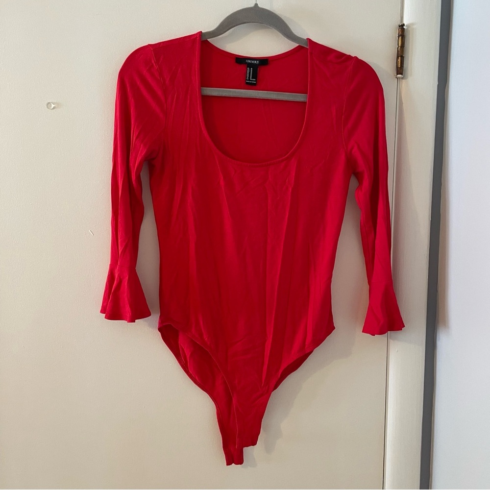 Forever 21 Bodysuit with 3/4 Bell Sleeve Detail